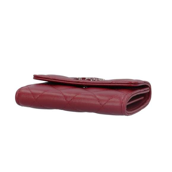 CHANEL Authentic Red Leather Wallet